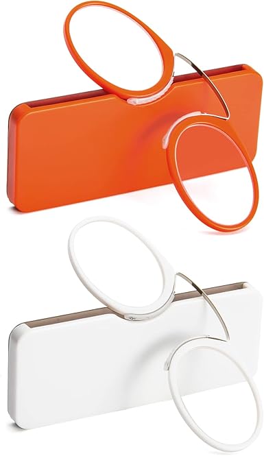 CEETOL Nose Clip Eyeglasses, Mini Arm less Reading Glasses On Nose For Women And Men, Readers With Small Portable Case, Easy Carry And Wear Comfortable