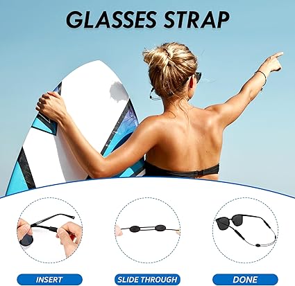 CEETOL Glasses Cords For Women And Men , Easy To Wearing , Sunglasses String Chain Lanyard Retainer