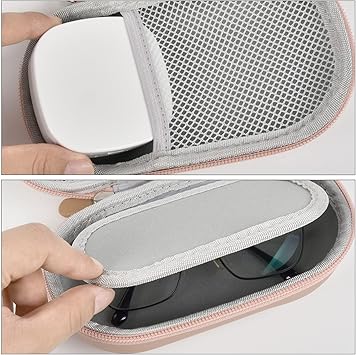 CEETOL Portable The Three-in-one Contact Lens Case, Glasses Case, Traveling Contact Cases Bag Box Holder With Soak Storage Kit Included Built-in Mirror And Contact Lens Solution